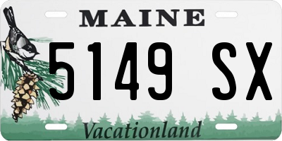 ME license plate 5149SX
