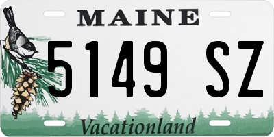 ME license plate 5149SZ