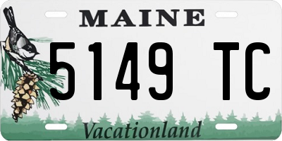 ME license plate 5149TC