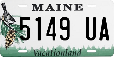 ME license plate 5149UA