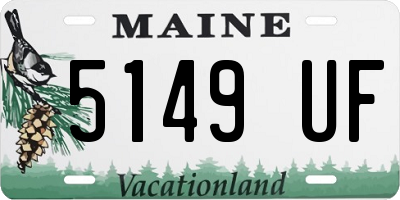 ME license plate 5149UF