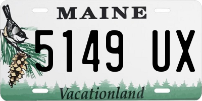 ME license plate 5149UX