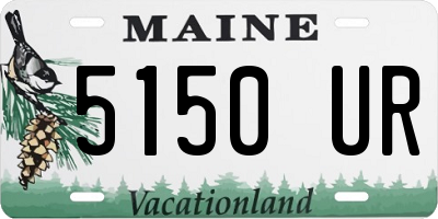 ME license plate 5150UR