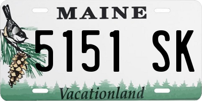 ME license plate 5151SK