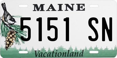 ME license plate 5151SN