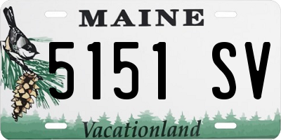 ME license plate 5151SV