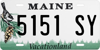 ME license plate 5151SY