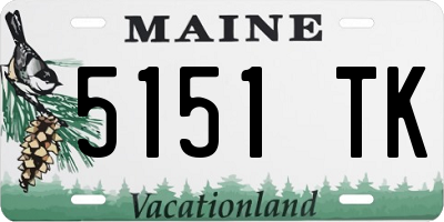ME license plate 5151TK