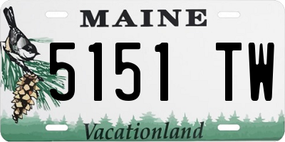 ME license plate 5151TW