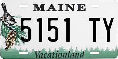 ME license plate 5151TY