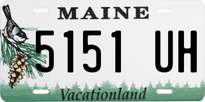 ME license plate 5151UH