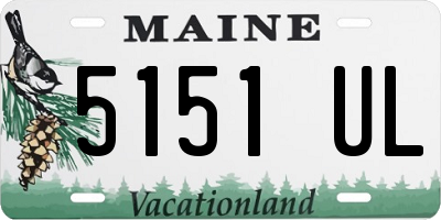 ME license plate 5151UL