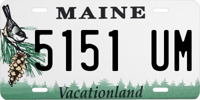 ME license plate 5151UM