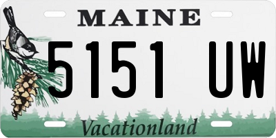 ME license plate 5151UW