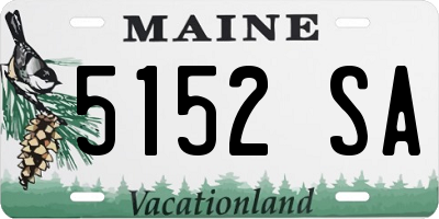 ME license plate 5152SA