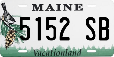 ME license plate 5152SB