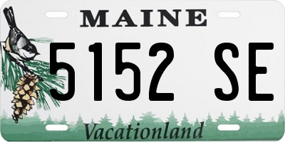 ME license plate 5152SE