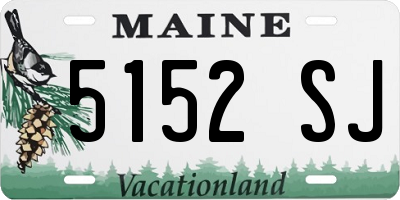 ME license plate 5152SJ