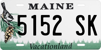 ME license plate 5152SK