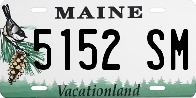 ME license plate 5152SM