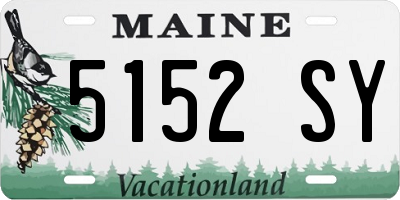 ME license plate 5152SY
