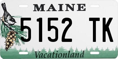 ME license plate 5152TK