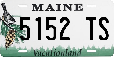 ME license plate 5152TS