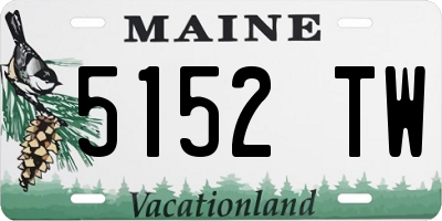ME license plate 5152TW