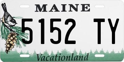 ME license plate 5152TY