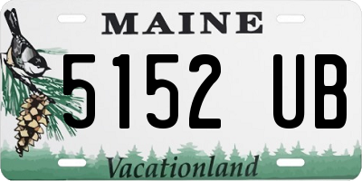 ME license plate 5152UB