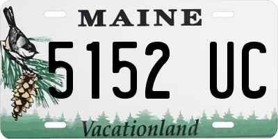 ME license plate 5152UC