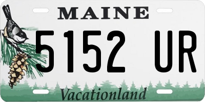 ME license plate 5152UR