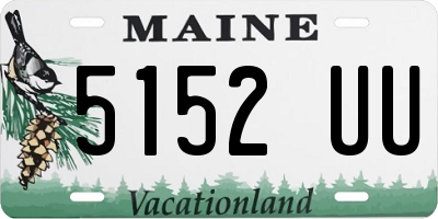 ME license plate 5152UU