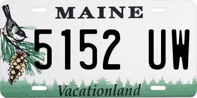 ME license plate 5152UW