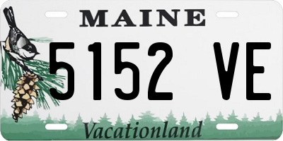 ME license plate 5152VE