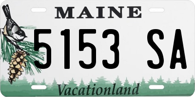 ME license plate 5153SA
