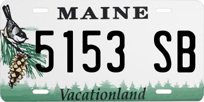 ME license plate 5153SB