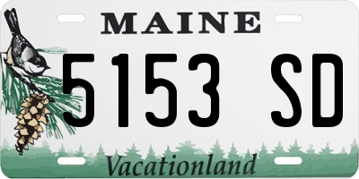 ME license plate 5153SD