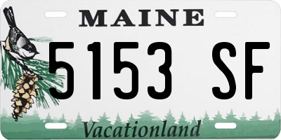 ME license plate 5153SF