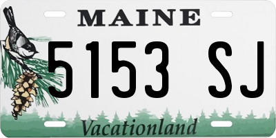 ME license plate 5153SJ