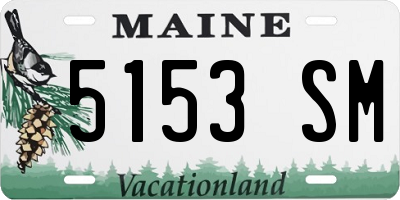 ME license plate 5153SM