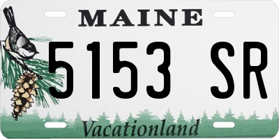 ME license plate 5153SR