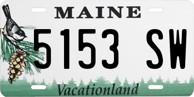 ME license plate 5153SW
