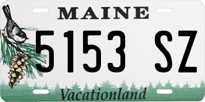 ME license plate 5153SZ