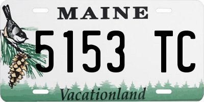 ME license plate 5153TC