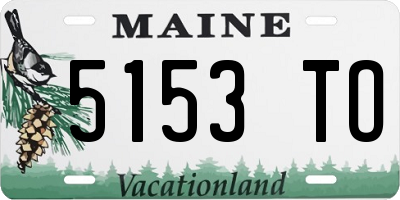 ME license plate 5153TO