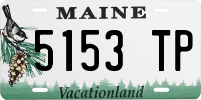 ME license plate 5153TP