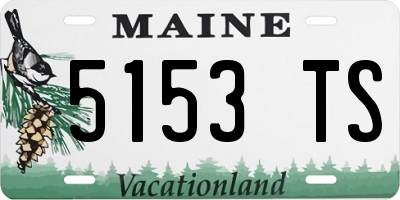ME license plate 5153TS