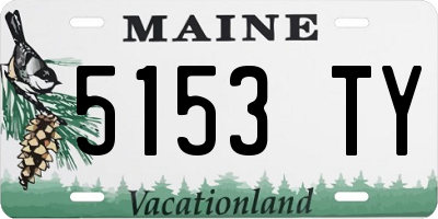 ME license plate 5153TY