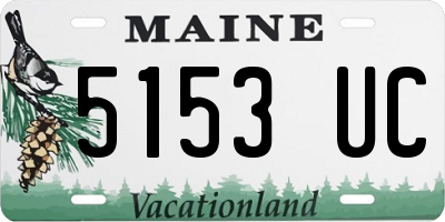 ME license plate 5153UC